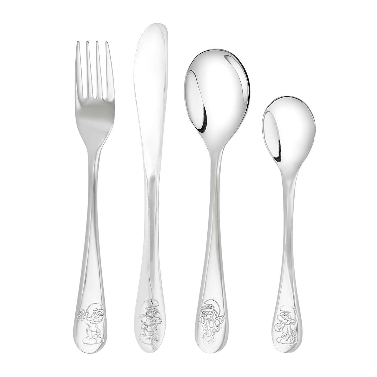 Stainless steel cutlery Smurfs