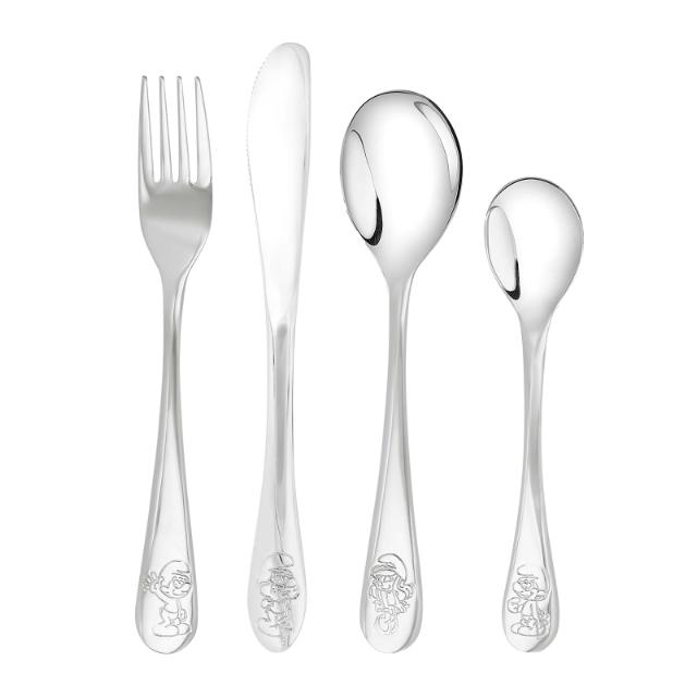 Stainless steel cutlery Smurfs
