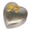 Heart 8x8 with gold-plated rosette pewter plated