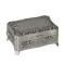 Pewter plated box with antique rose decoration