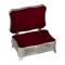 Pewter plated box with antique rose decoration