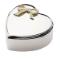 Heart 8x8 with gold-plated rosette chromeplated Je