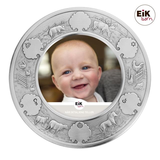 Round photoframe in pewter Ø18cm