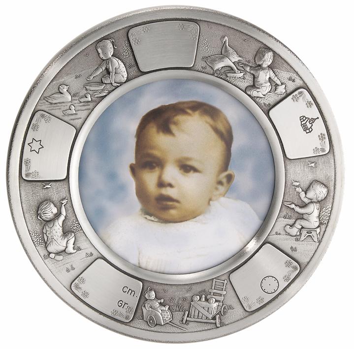 Round photoframe in pewter Ø18cm