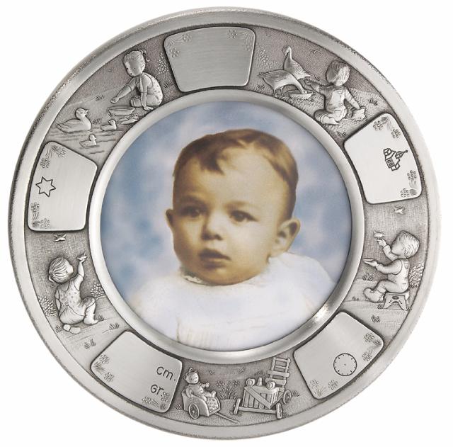 Round photoframe in pewter Ø18cm