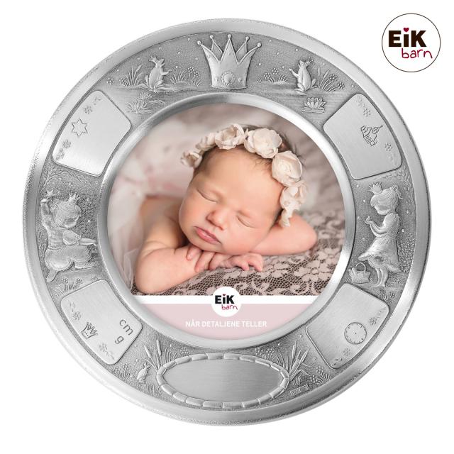 Round photoframe in pewter Ø18cm