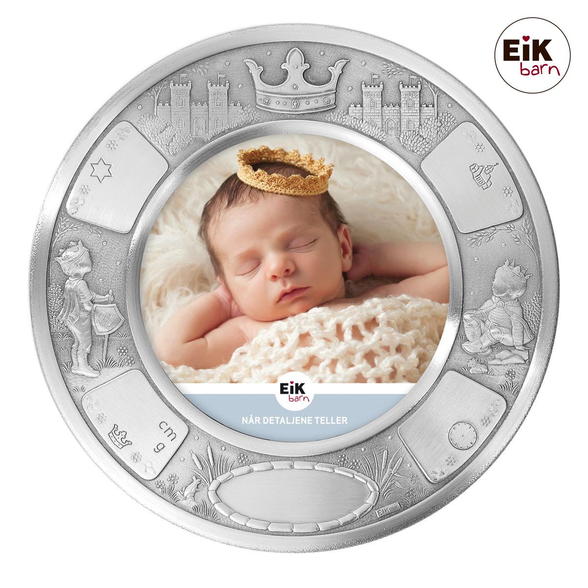 Round photoframe in pewter Ø18cm