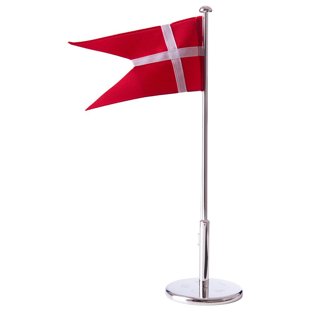 Chromeplated flagpole 30cm w/ motives