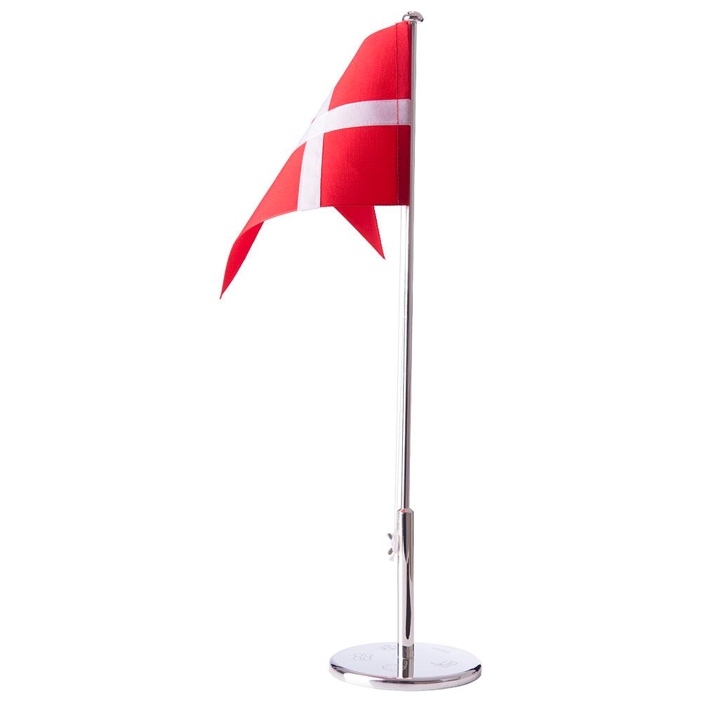 Chromeplated flagpole 40cm w/ motives