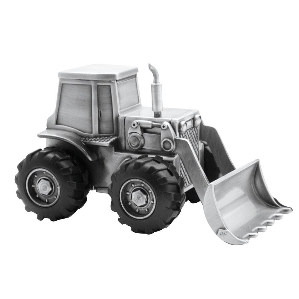 Excavator Pewter plated Money Bank