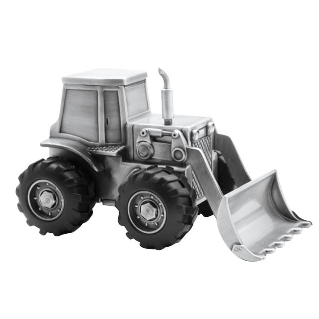 Excavator Pewter plated Money Bank