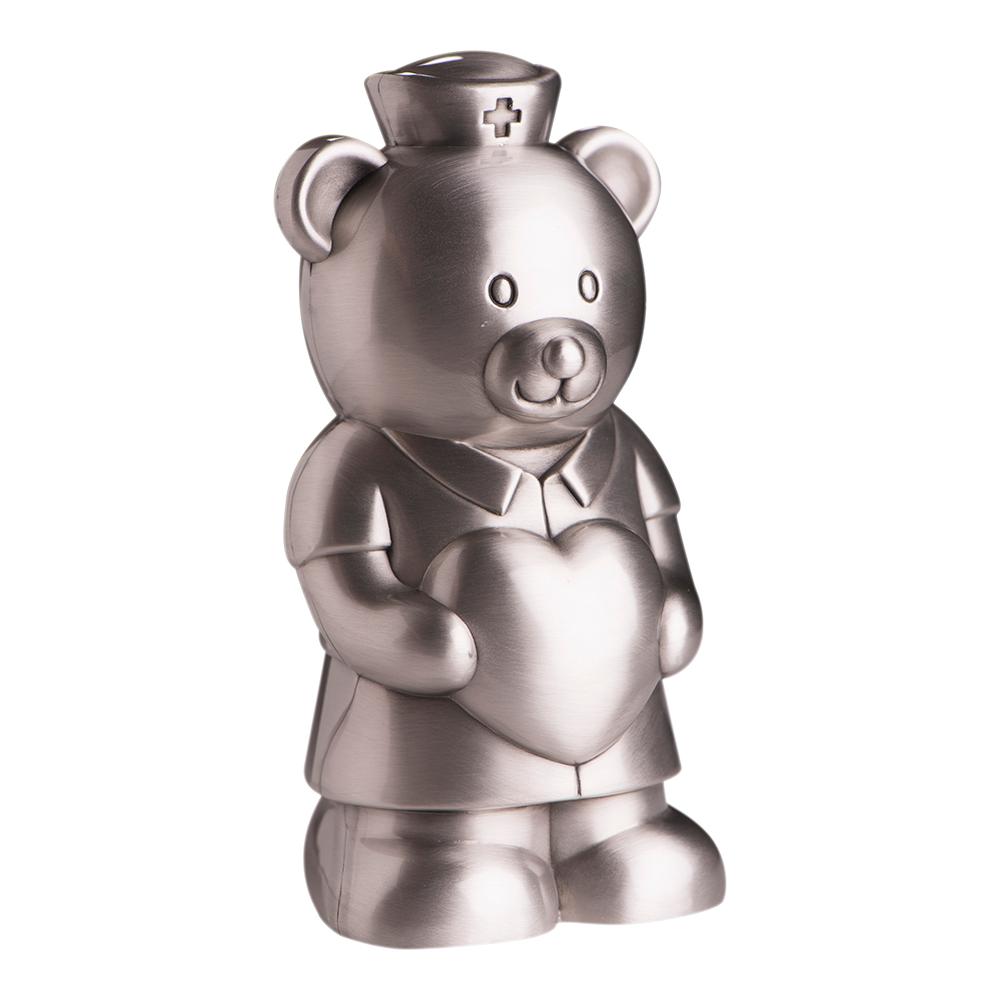 Nursery Bear Pewter plated Money Bank