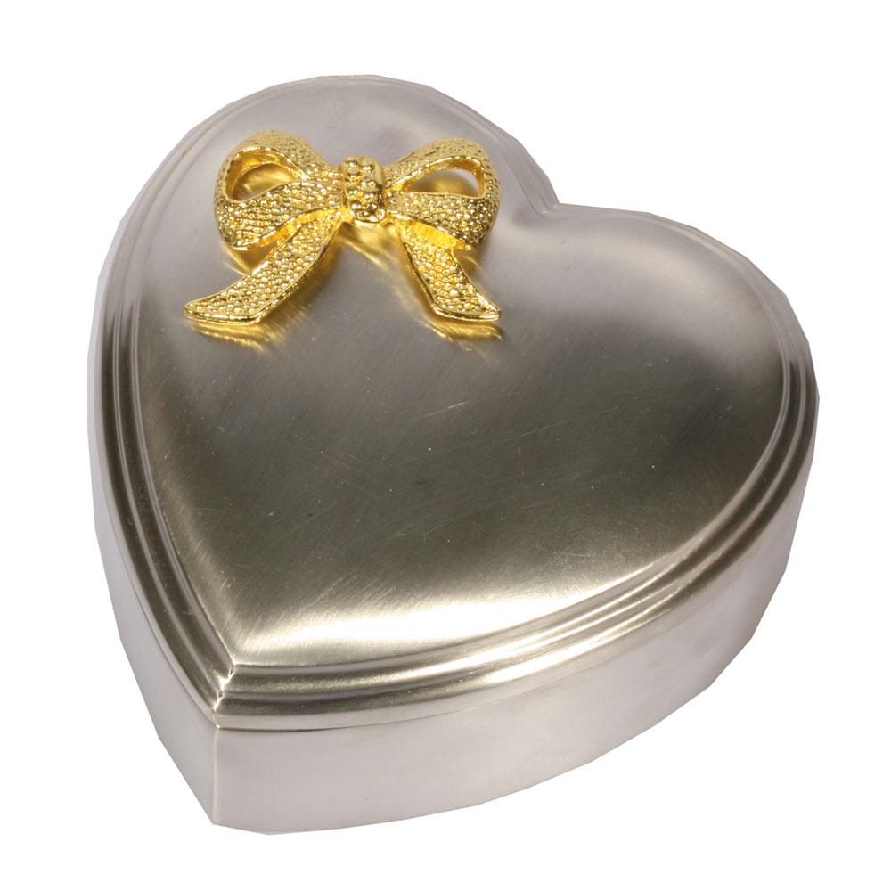 Heart 12x12 with gold-plated rosette pewter plated