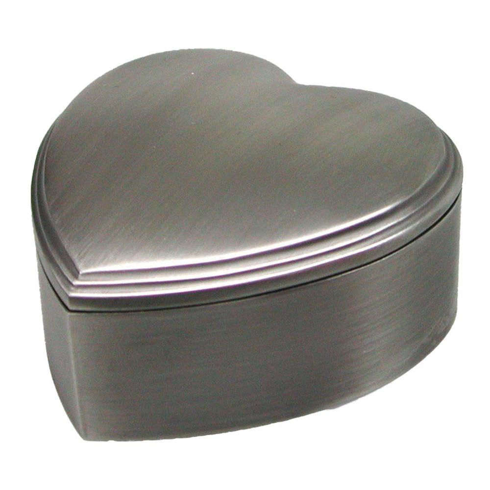 Heart 8x8 Pewter finished Jewel box