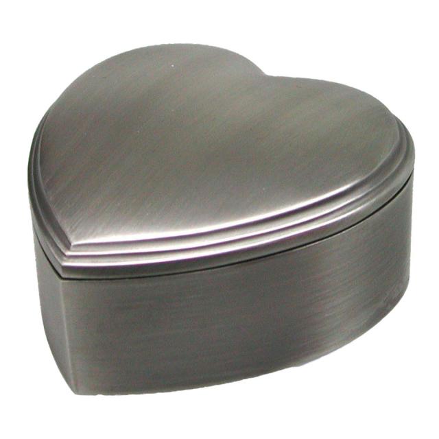 Heart 8x8 Pewter finished Jewel box