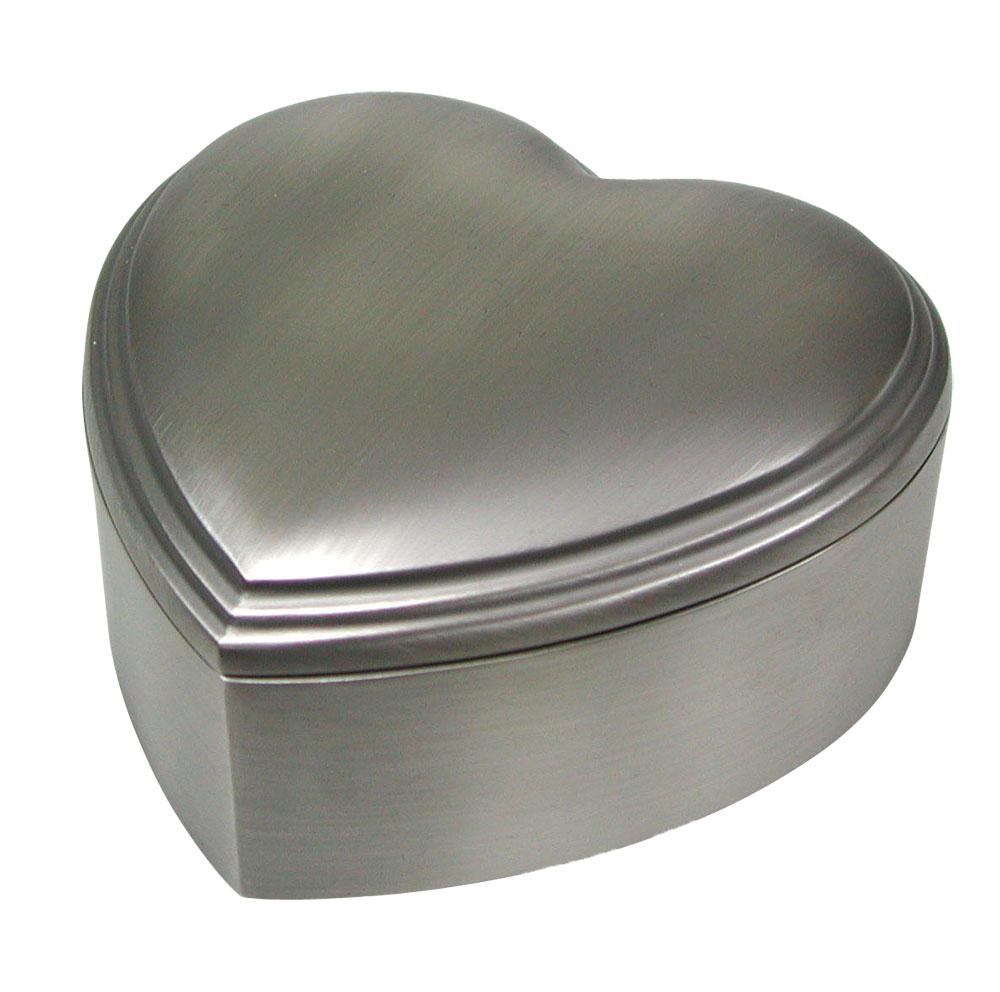 Heart12x12 Pewter finished Jewel box