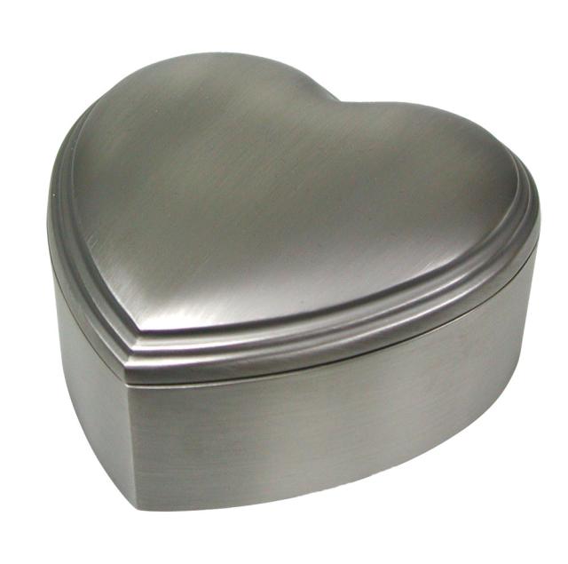 Heart12x12 Pewter finished Jewel box