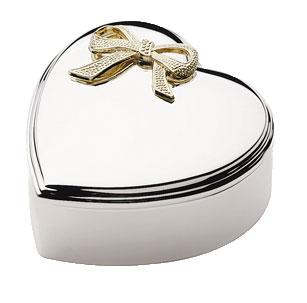 Heart 8x8 with gold-plated rosette chromeplated Je