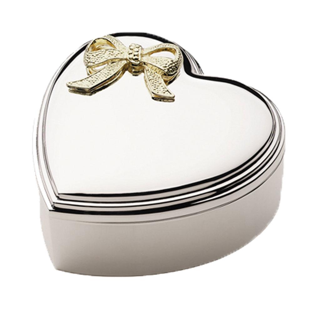 Heart 10x10 with gold-plated rosette Chromeplated