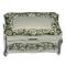 Box with antique rose decoration chromeplated