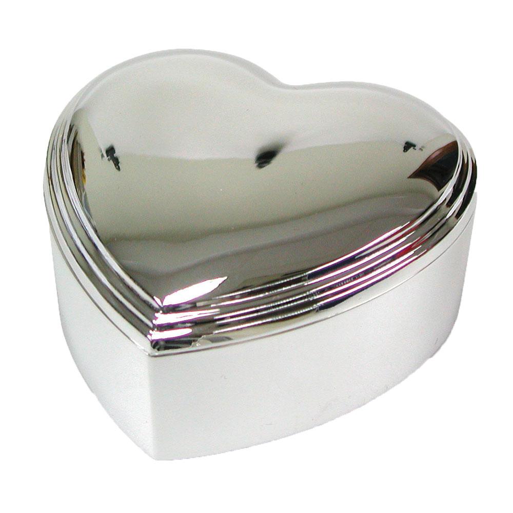Heart 10x10 Chromeplated Jewel box