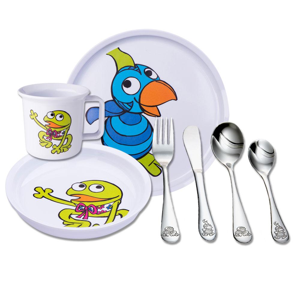 Chrildrens set melamine - Kaj & Andrea - 7 pcs.