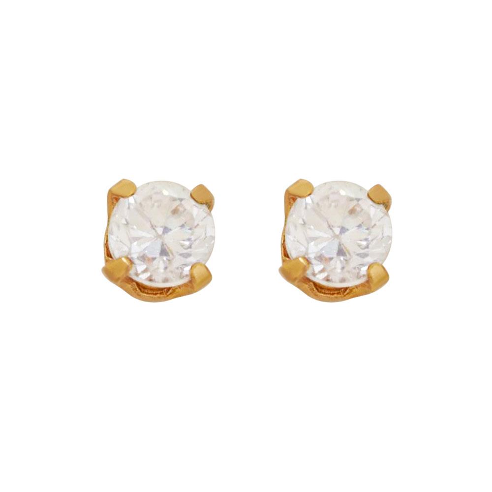 Zirkonia, 3 mm Goldplated 
