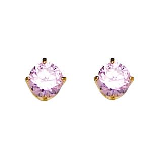 Pink Ice, 3 mm Goldplated 