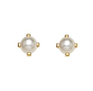 Pearl synth., 4 gr 4 mm Goldplated 