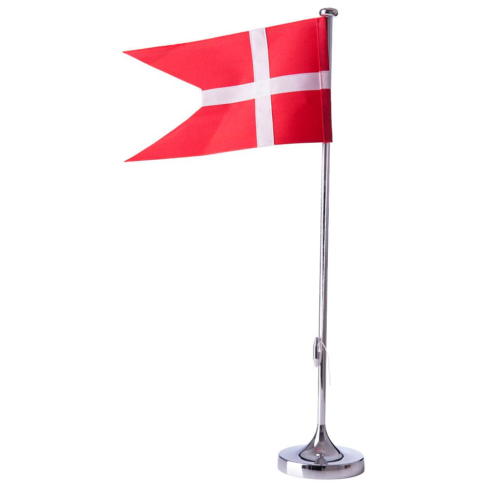 Chrome-plated flagpole in box 40 cm
