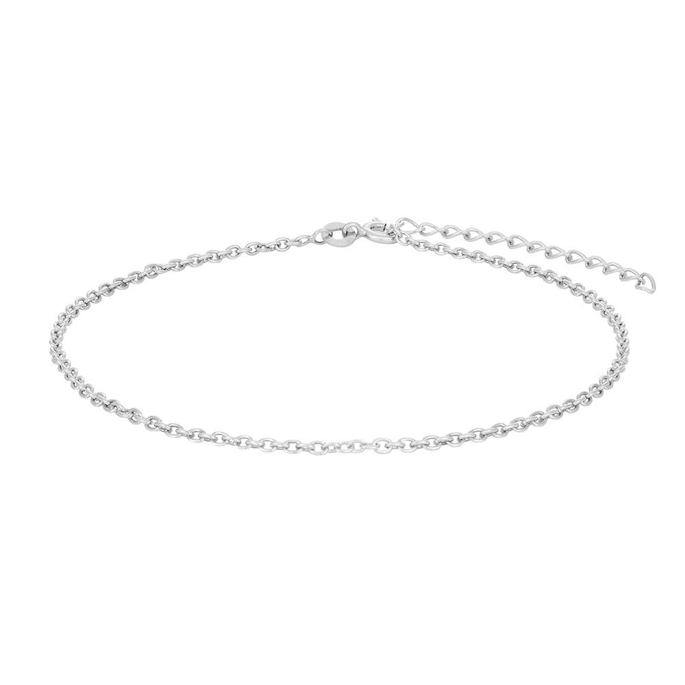 Rhodium-pl silver ankle chain SUMMER52 23+4cm 