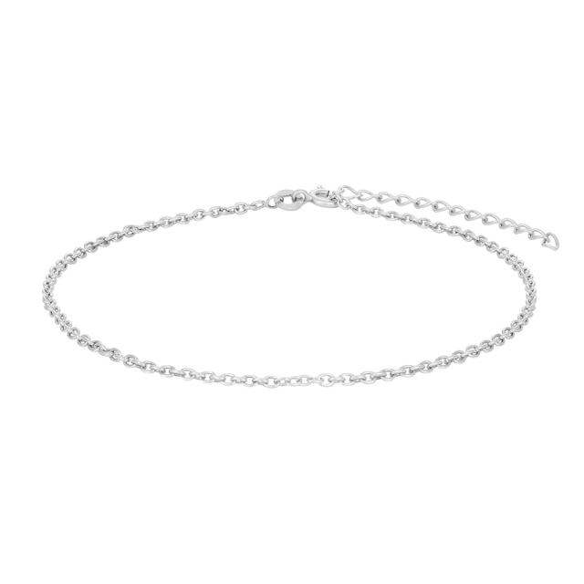 Rhodium-pl silver ankle chain SUMMER52 23+4cm 