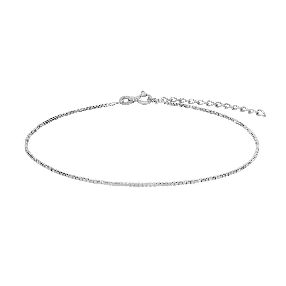 Rhodium-pl silver ankle chain SUMMER52 23+4cm 