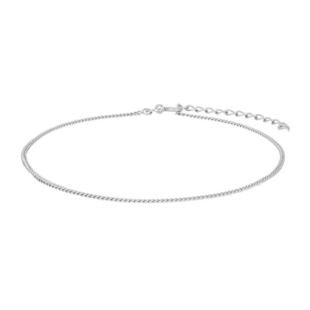 Rhodium-pl silver ankle chain SUMMER52 23+4cm 