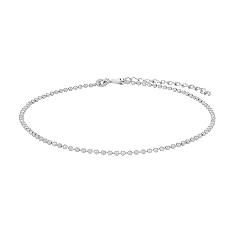 Rhodium-pl silver ankle chain SUMMER52 23+4cm 