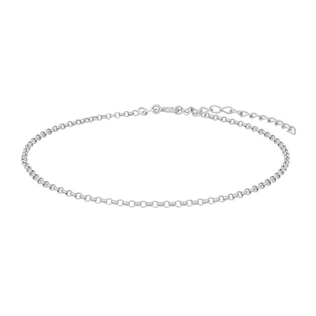 Rhodium-pl silver ankle chain SUMMER52 23+4cm 