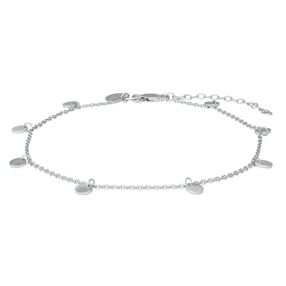 Rhodium-pl silver ankle chain DISC52 27cm 