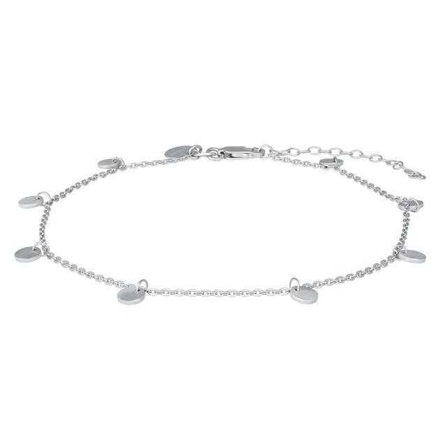 Rhodium-pl silver ankle chain DISC52 27cm 