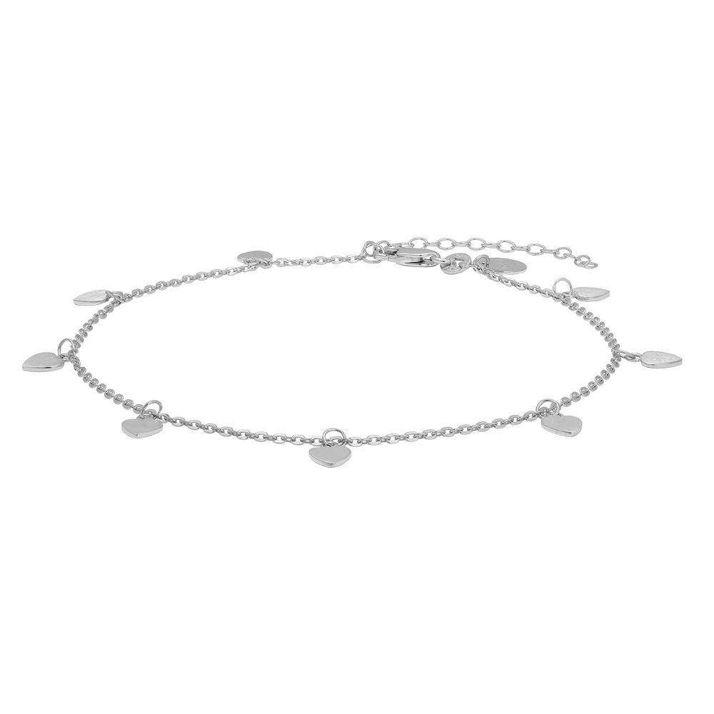 Rhodium-pl silver ankle chain DISC52 27cm 