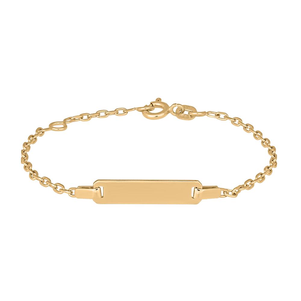 9ct. gold bracelet w/plate 