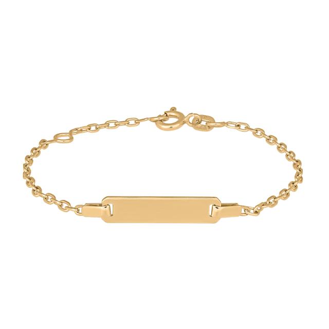 9ct. gold bracelet w/plate 
