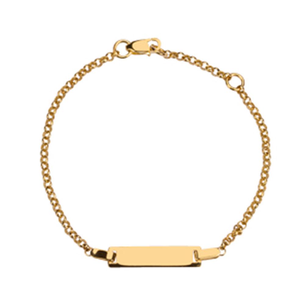 8ct. gold bracelet w/engraving plate 