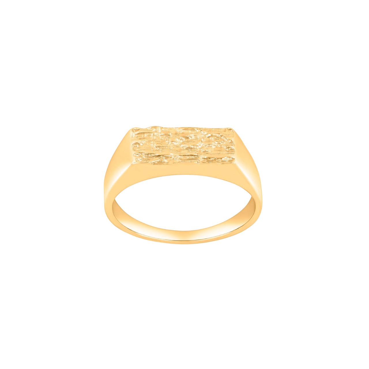 14ct. gold ring plate w/pattern 