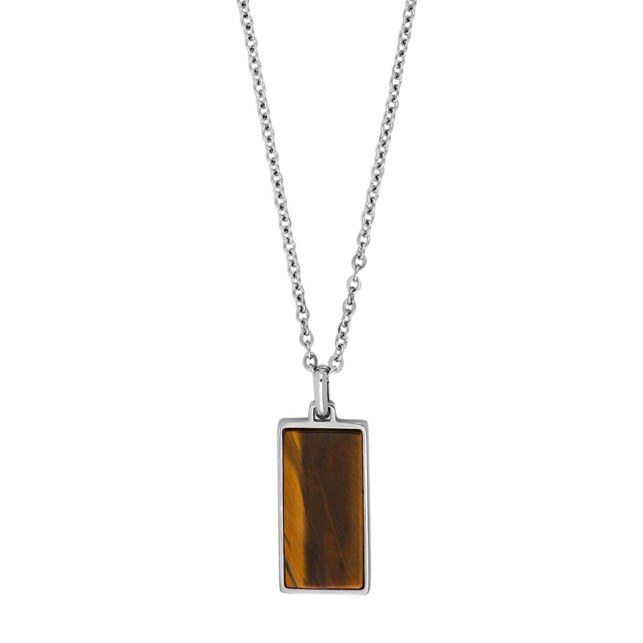 SON chain steel with yellow tiger eye