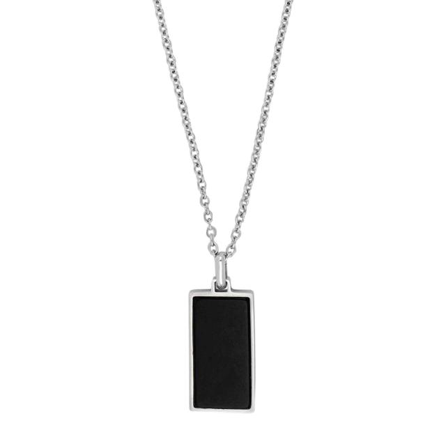 SON chain steel with black agate 