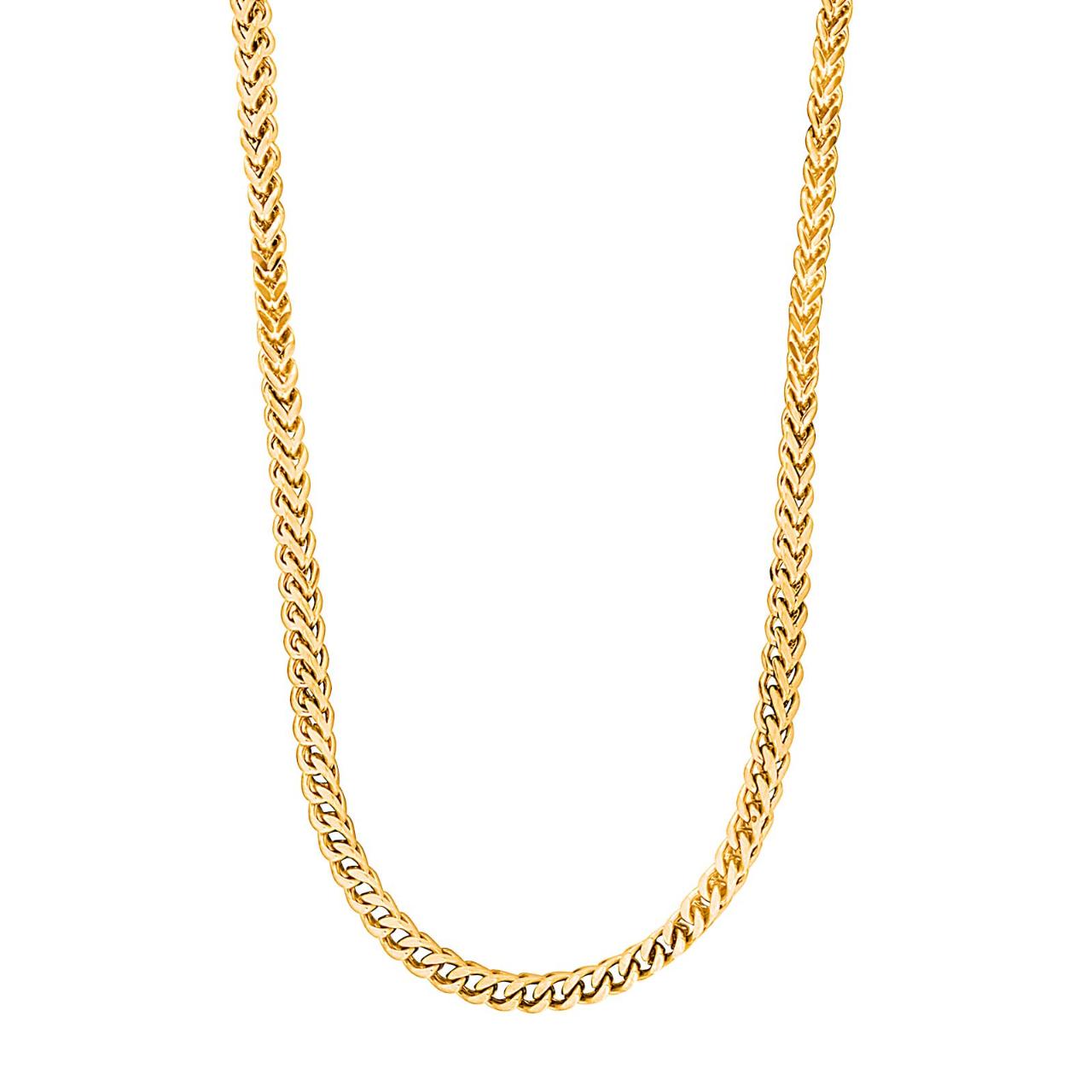 SON necklace steel IP gold  55+5cm 