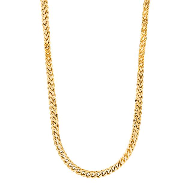SON necklace steel IP gold  55+5cm 