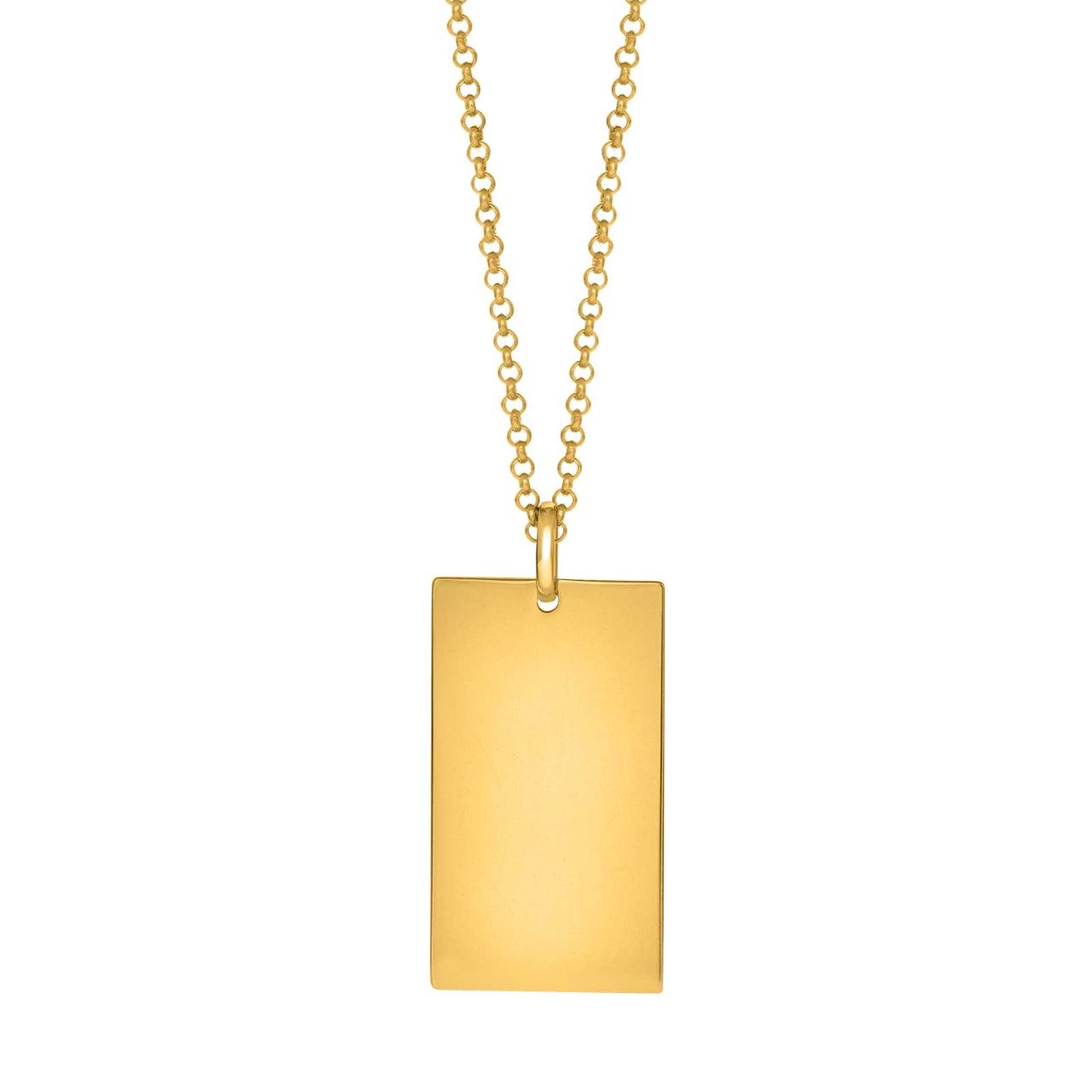 SON chain steel IP gold with plate