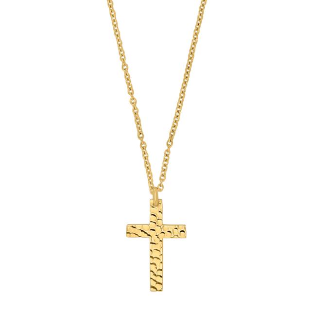 SON chain steel IP gold with cross