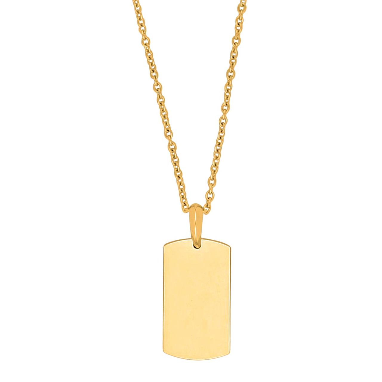 SON chain steel IP gold with plate